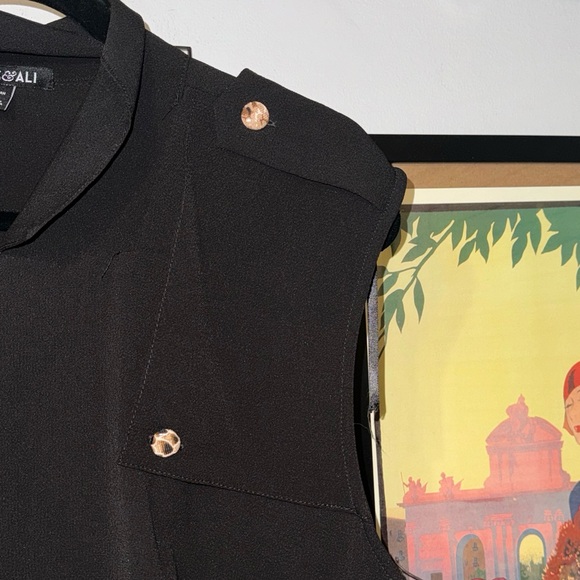 Cheetah Long Black Vest Open Sleeveless Cardigan - Picture 5 of 10